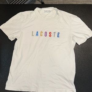 Pre loved Lacoste white tee Medium